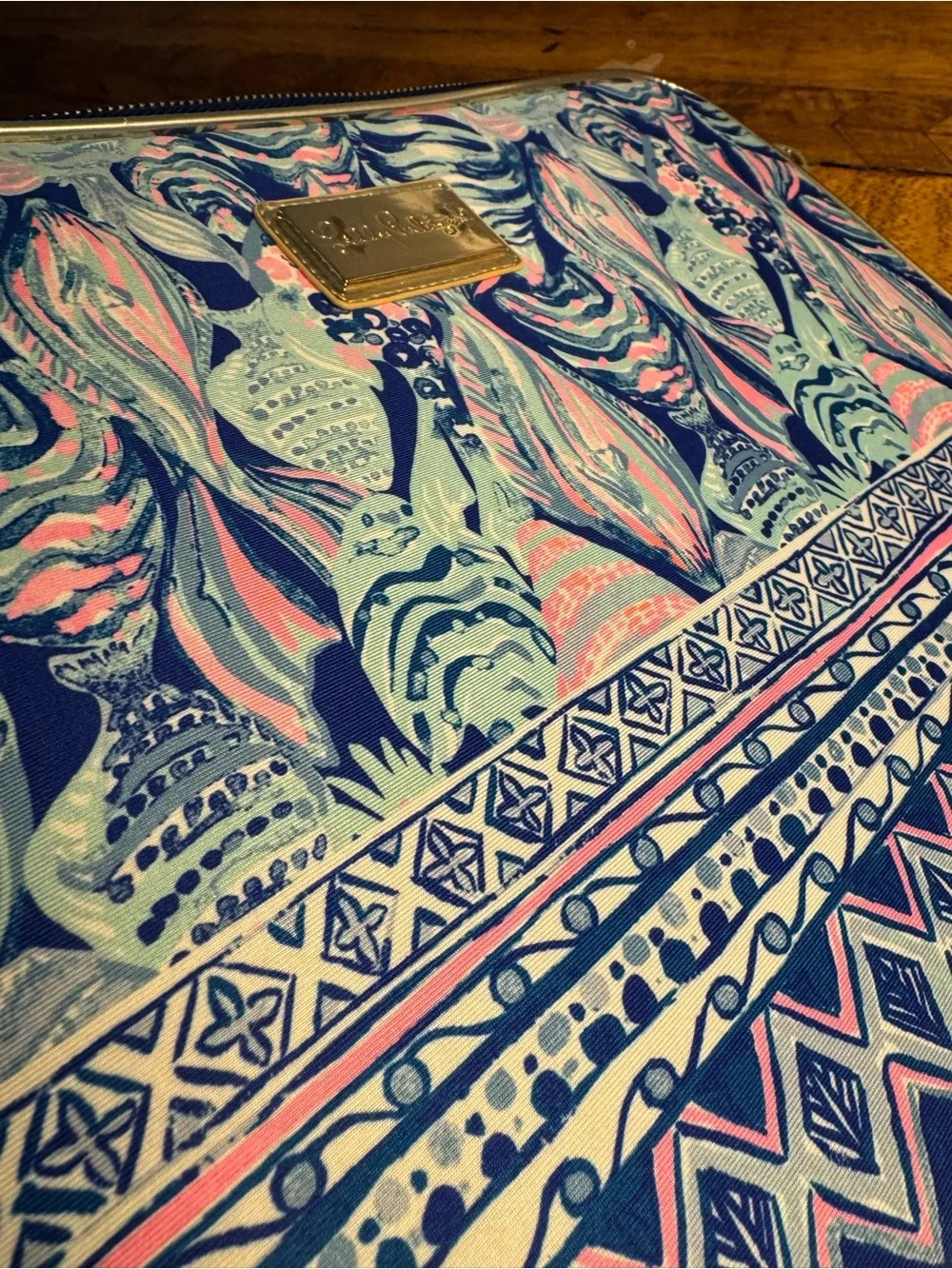 Lilly Pulitzer Navy Pink Mint Patterned Sleeve neoprene tablet laptop soft case